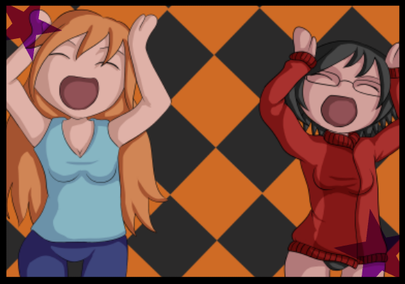 Commission for someone of two of their characters doing the caramelldansen dance that took the net by storm a couple years back.